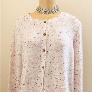 NWT Loft Cream Pink Cardigan Christmas Gift